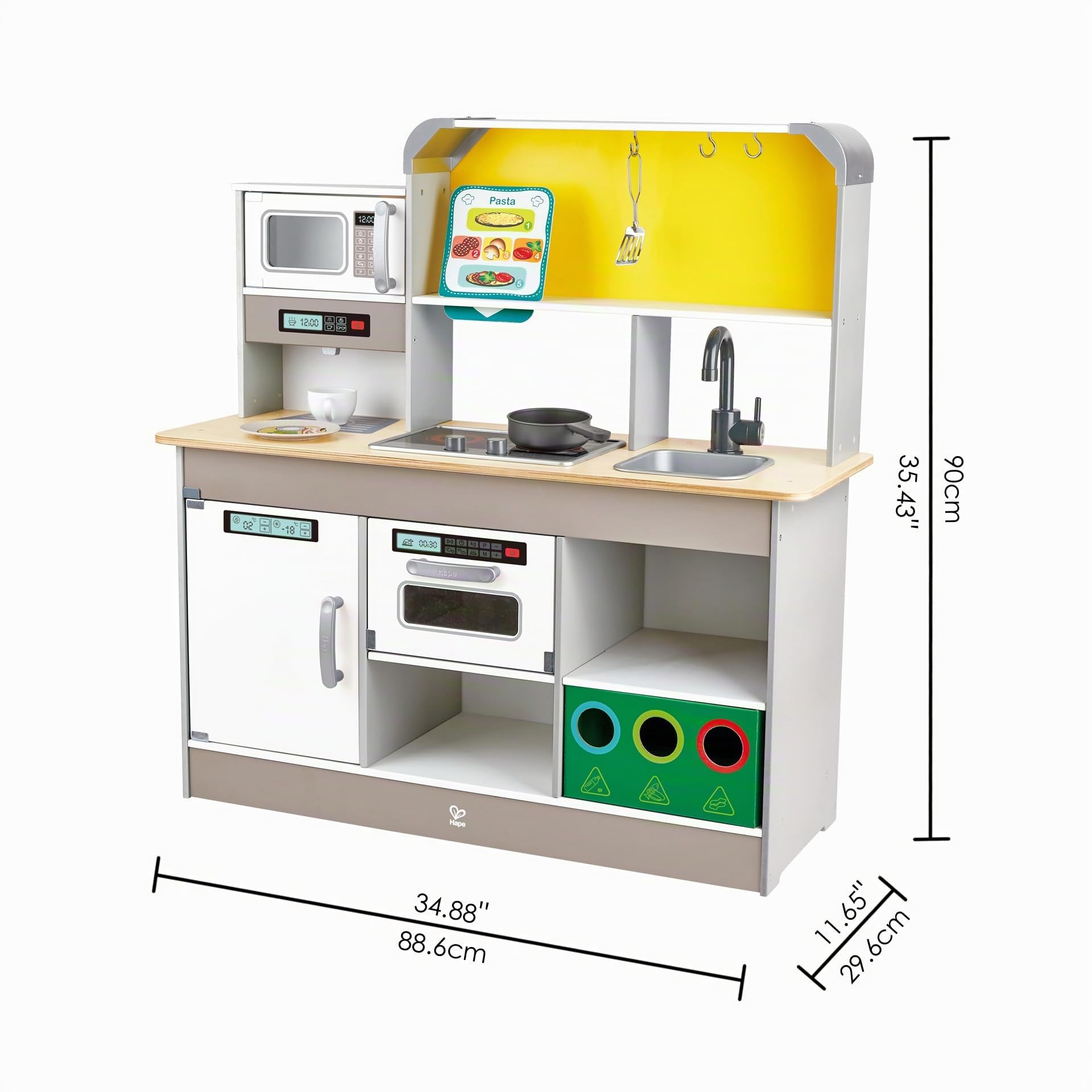 Hape Cucina e accessori E3177 Cucina di Gioco Deluxe con microonde