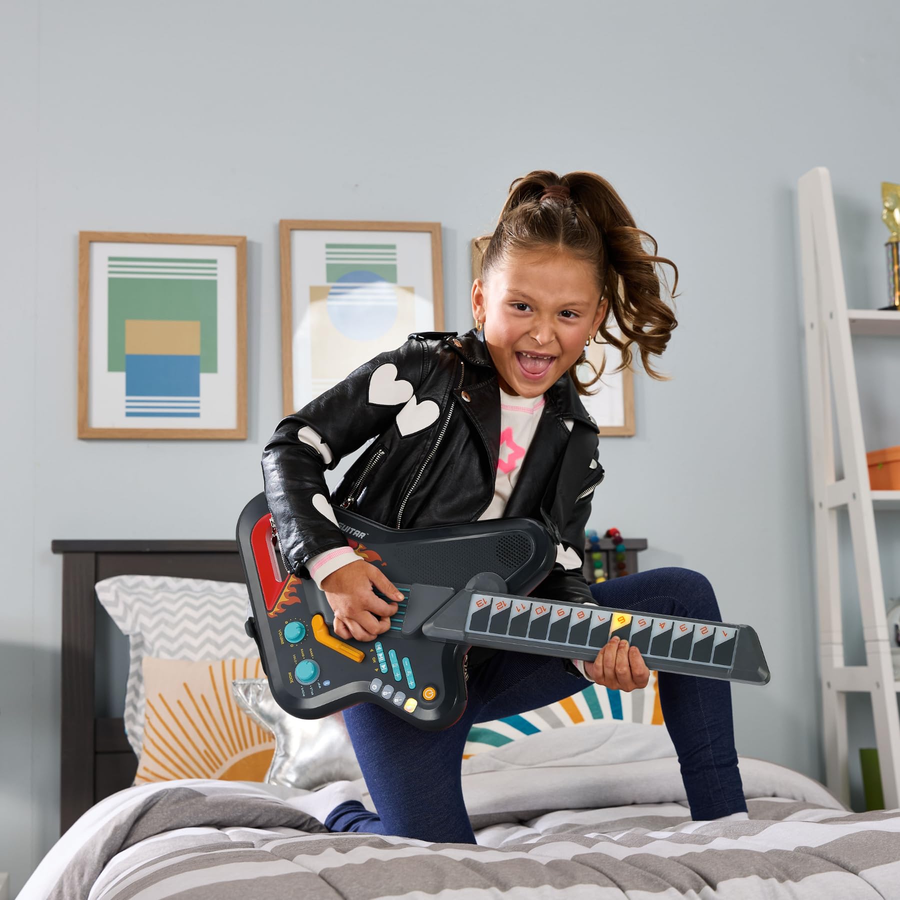 VTech Giocattoli 6 anni e + KidiStar Guitar chitarra elettronica Bluetooth