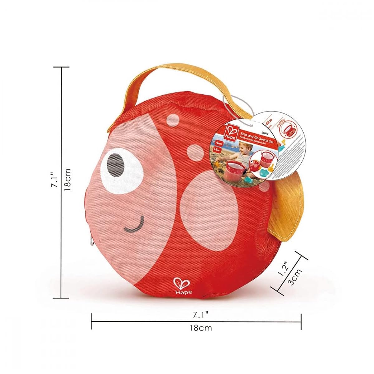 Hape Giochi da spiaggia set pieghevole con secchiello e paletta
