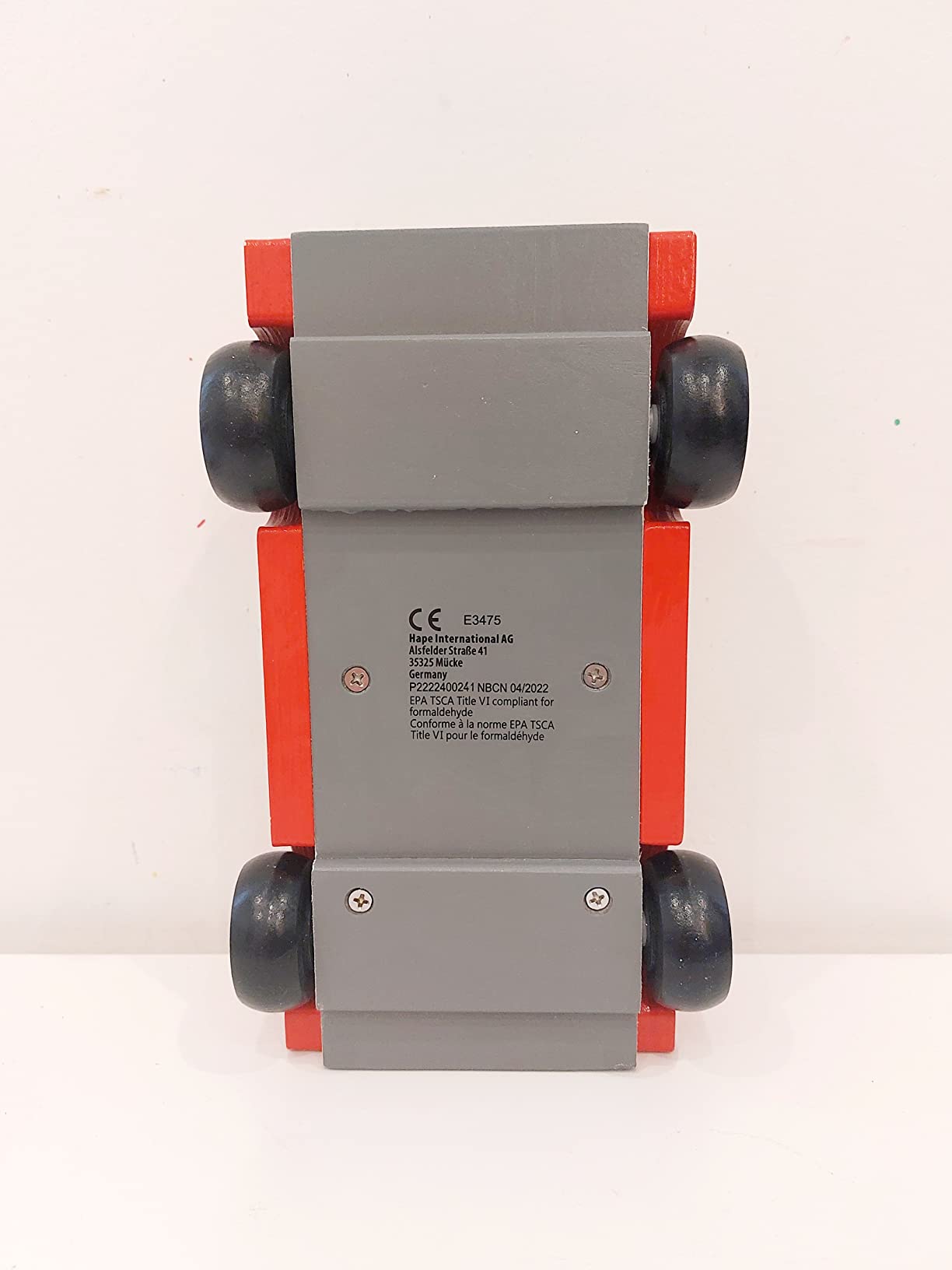 Hape Case delle bambole Auto familiare in legno rossa