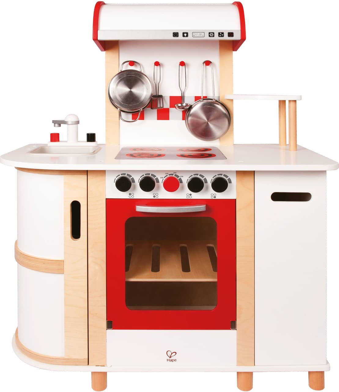 Hape Cucina e accessori E8018 cucina multifunzione con carrello multicolore