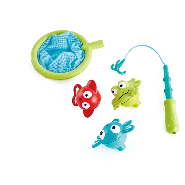 Hape Giochi da bagno Set da Pesca con animaletti saltellanti