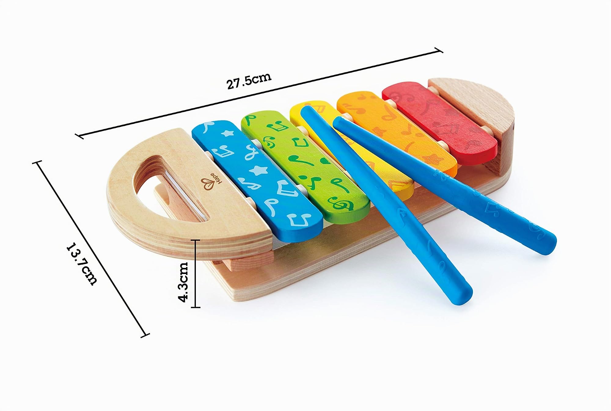 Hape Giochi musicali Xilofono Arcobaleno in legno 5 tasti