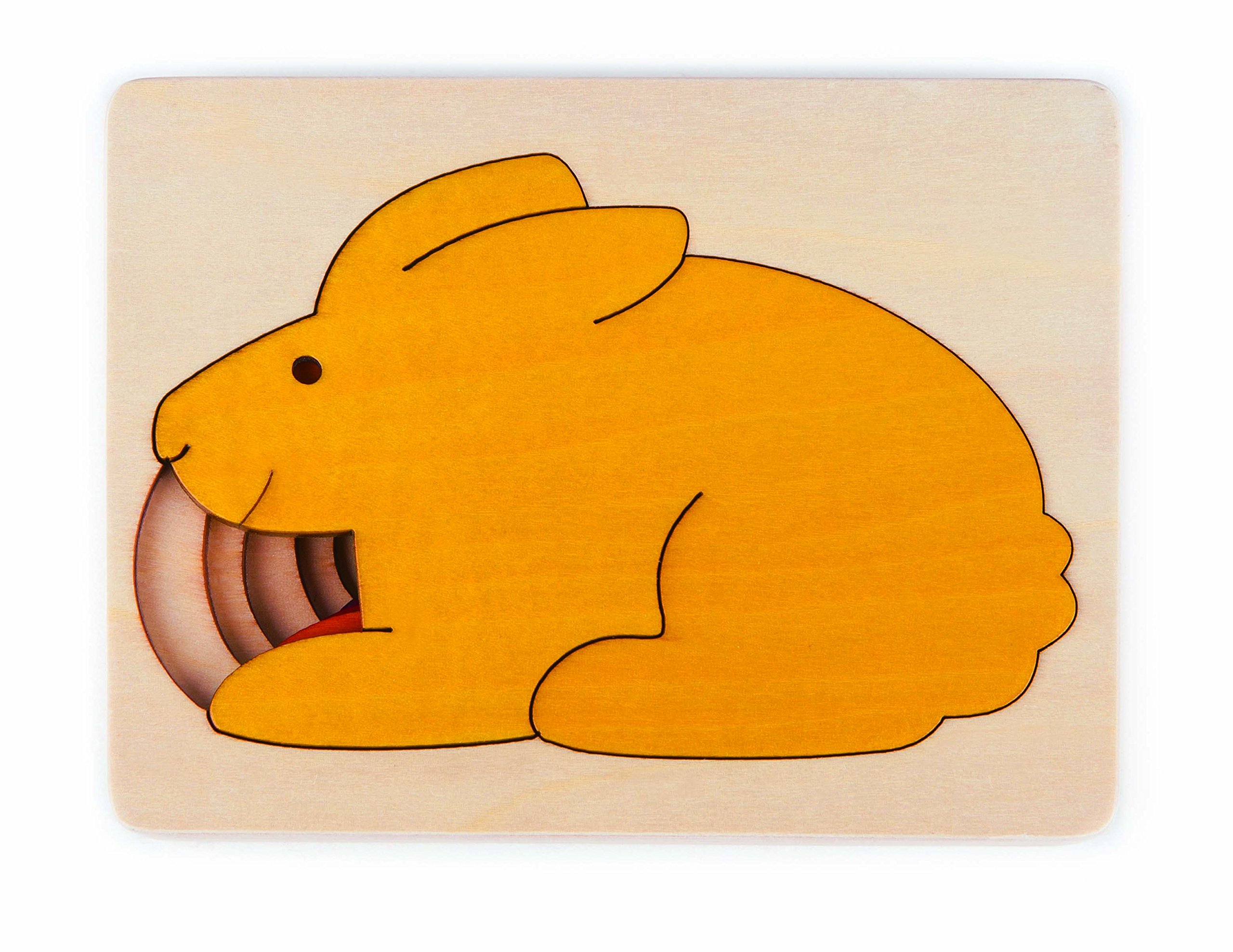 Hape Puzzle E6515 I 5 Conigli puzzle a strati