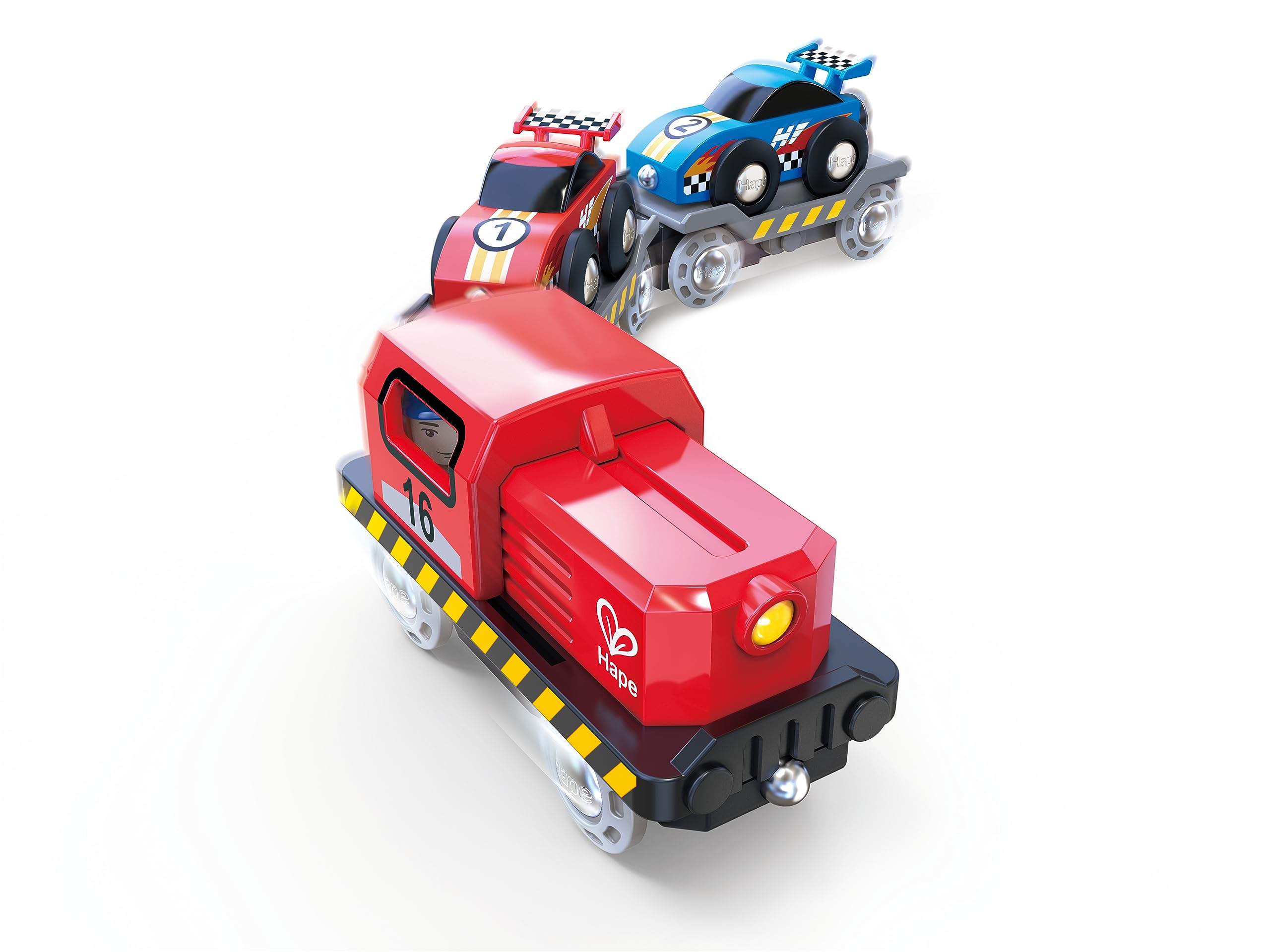 Hape Giochi Transporter di auto da corsa trenino 6 pezzi