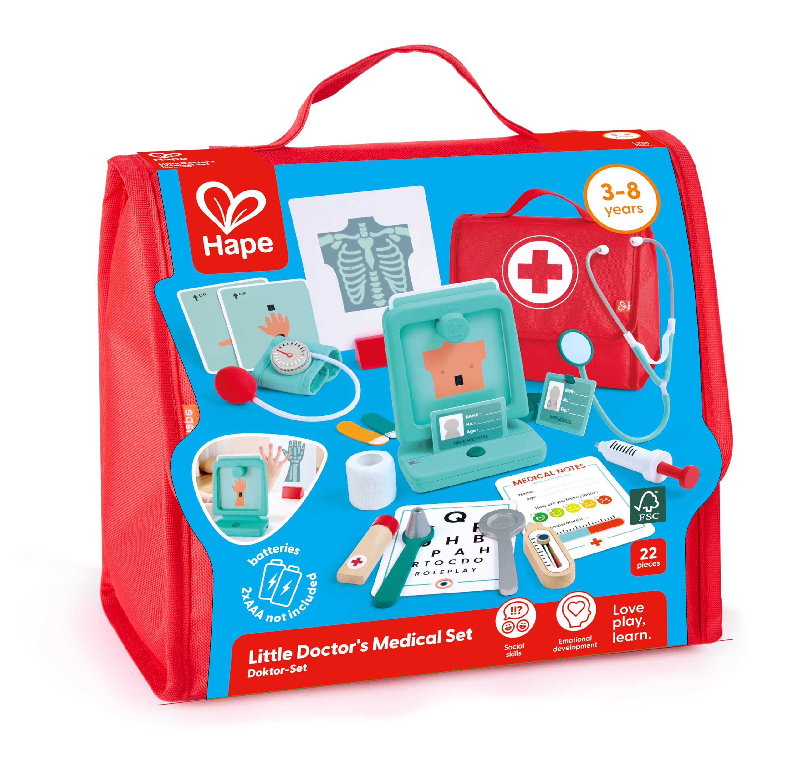 Hape Giochi di ruolo Set Medico set da dottore in legno