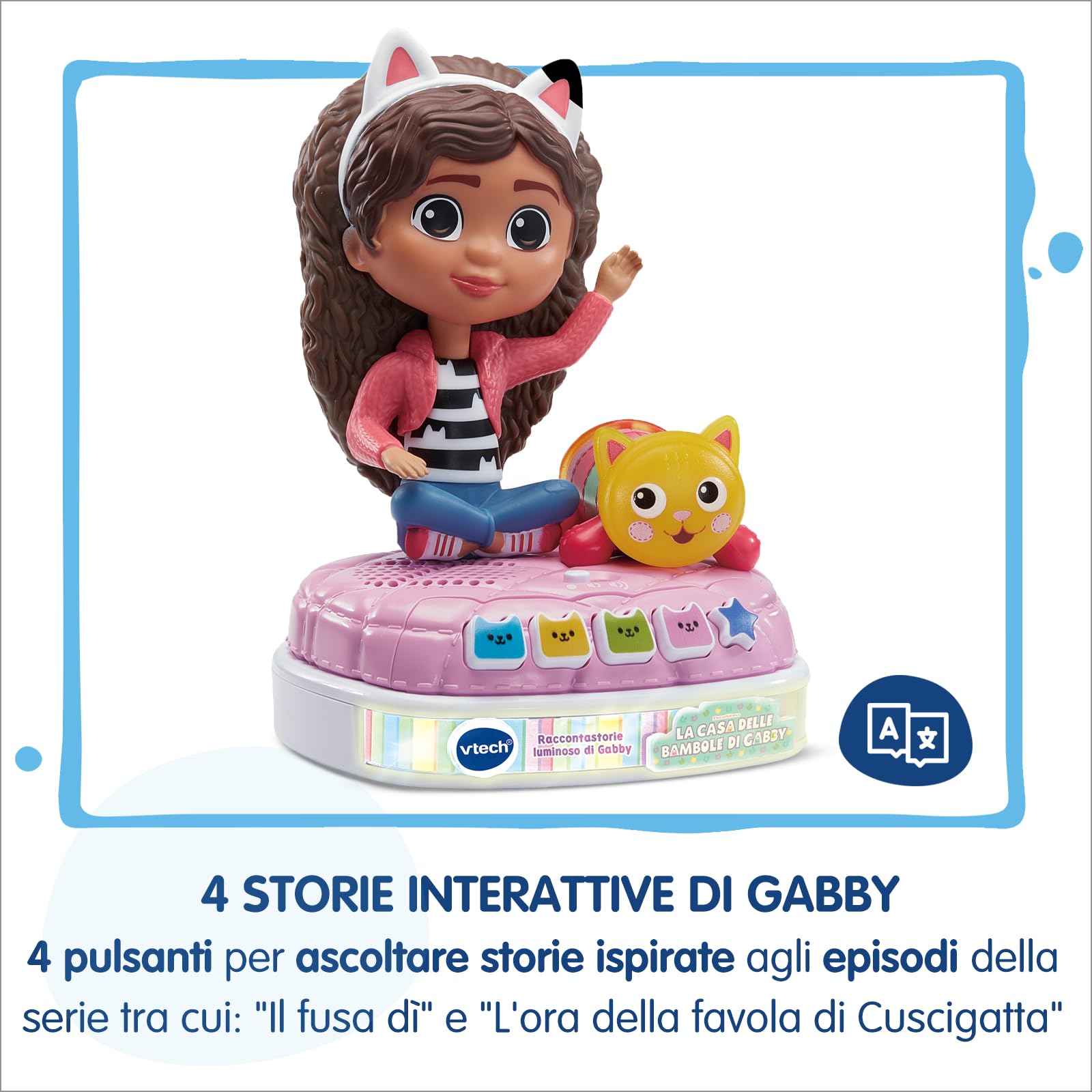 V-Tech Giocattoli 3-6 anni Racconta Storie Luminoso di Gabby raccontastorie interattivo