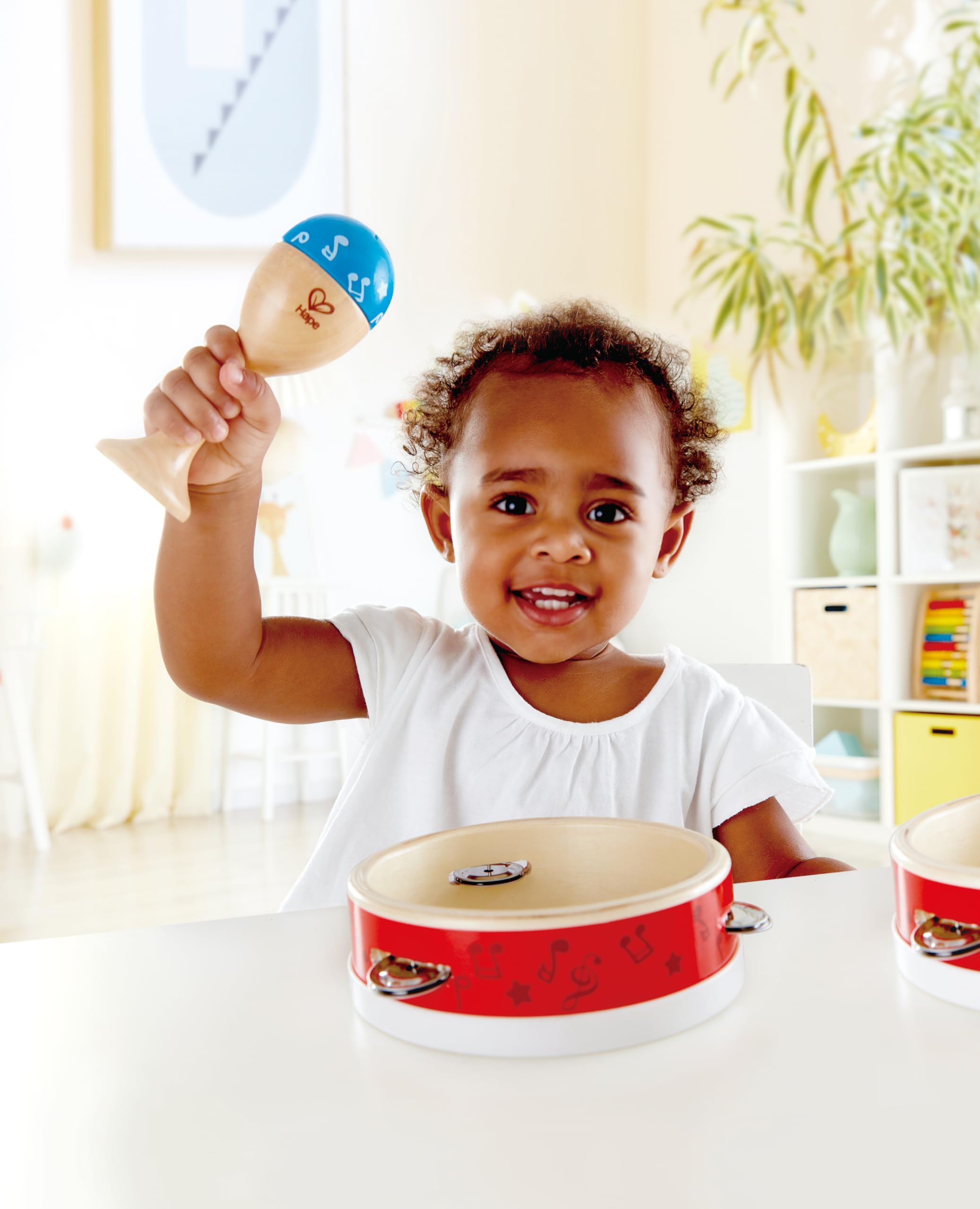 Hape Giochi musicali Set percussioni bambini tamburello maracas batacchio