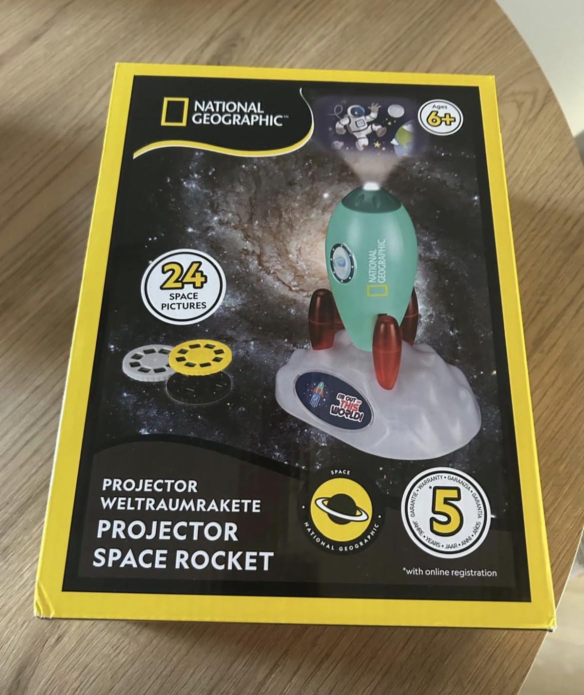 National Geographic Kids Razzo astronautico proiettore luce notturna