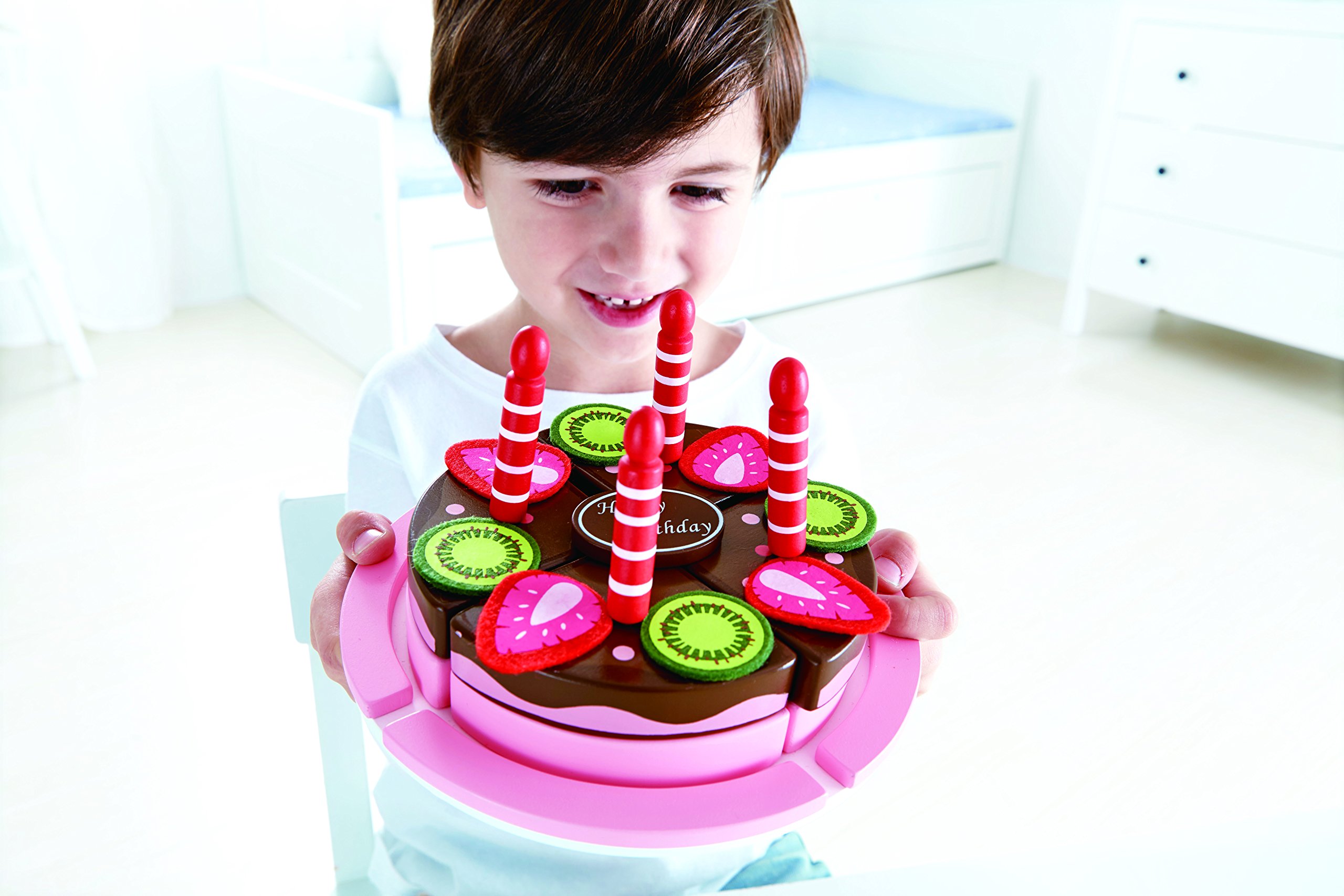 Hape Cucina e accessori E3140 Double Flavoured Birthday Cake torta giocattolo