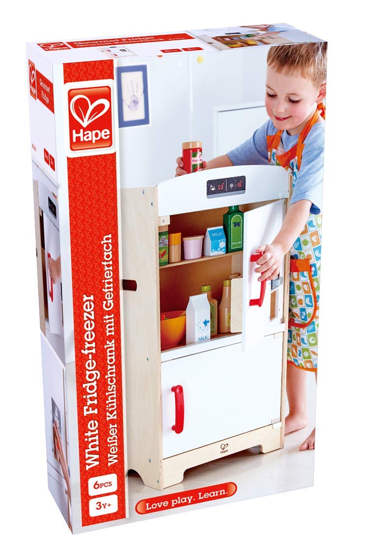 Hape Cucina e accessori E3153 frigorifero giocattolo bianco in legno