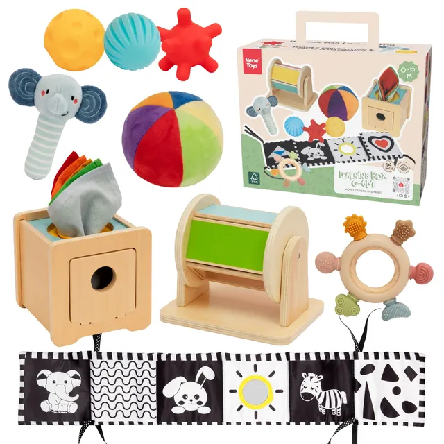 Nene Toys Baby & Toddler Toys Learning Box 0–6 Months set neonato
