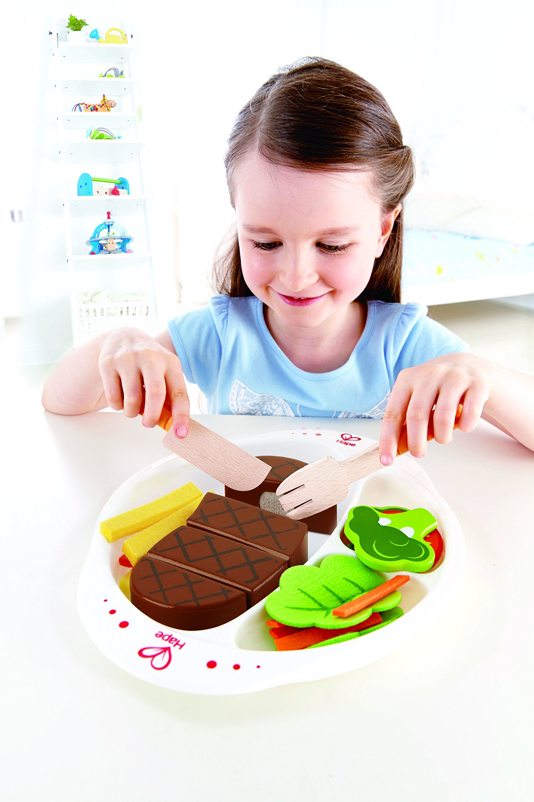 Hape Cucina e accessori E3141 Pranzo Prelibato set cucina giocattolo bistecca