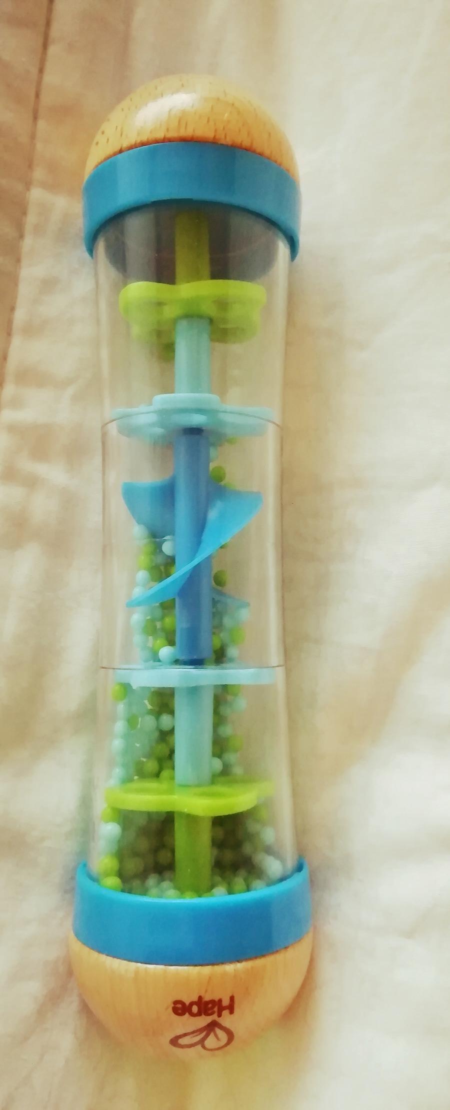 Hape Giochi musicali Cascata di Perline sonaglio bastone della pioggia blu