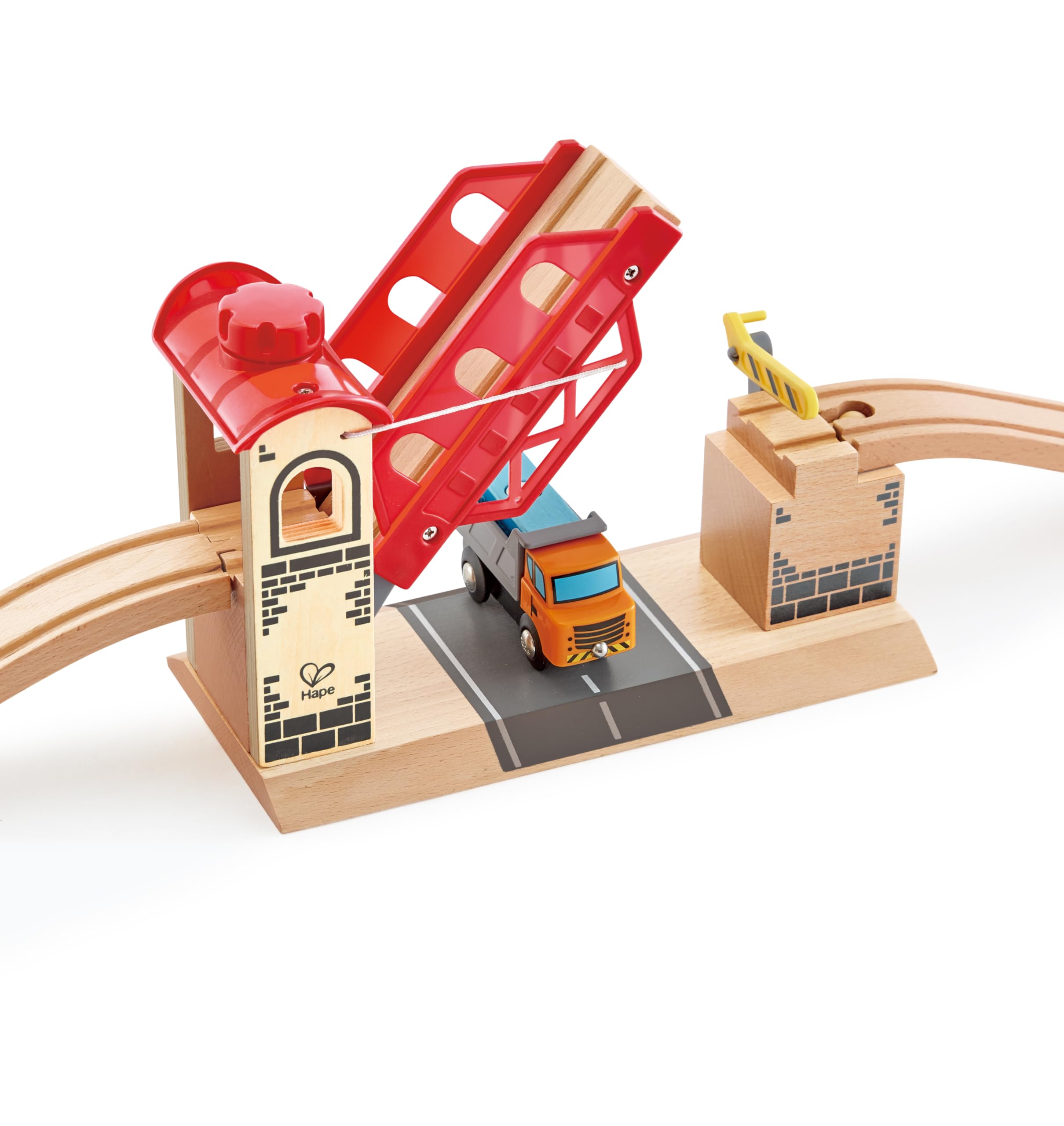Hape Treno Ponte Levatoio accessorio in legno con manovella