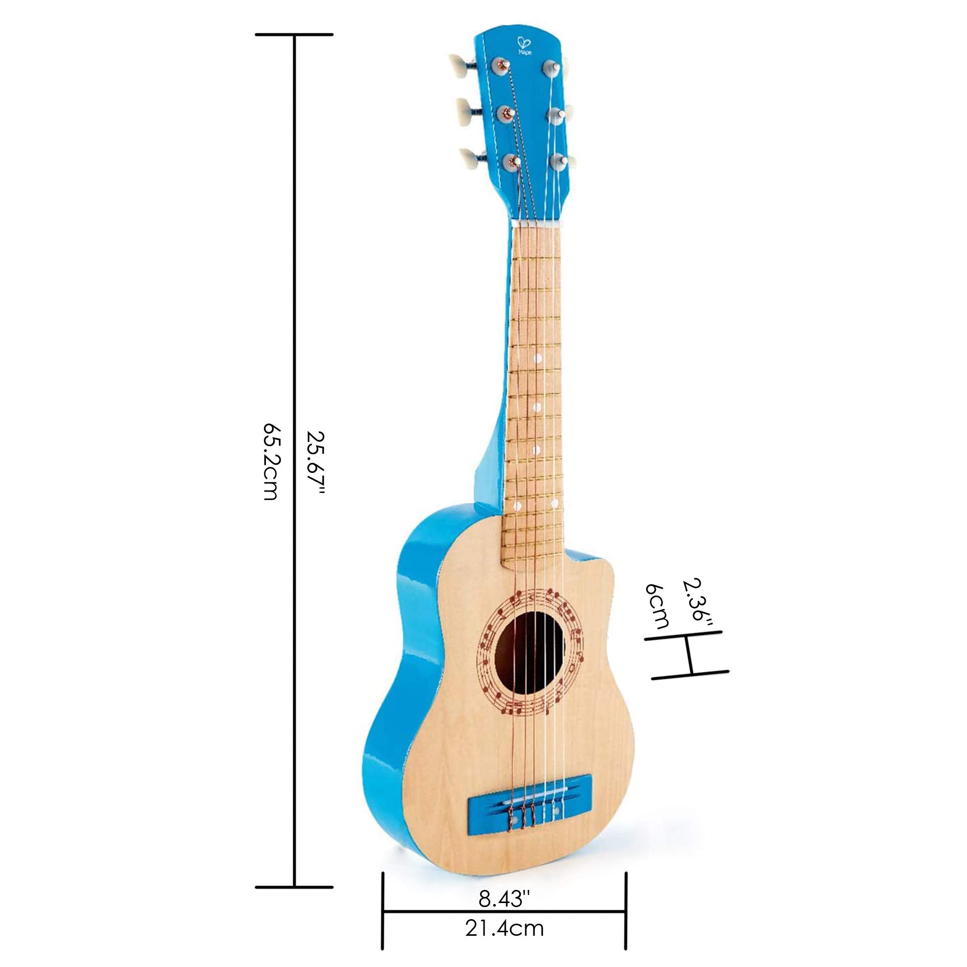 Hape Giochi musicali E0601 Chitarra blu in legno