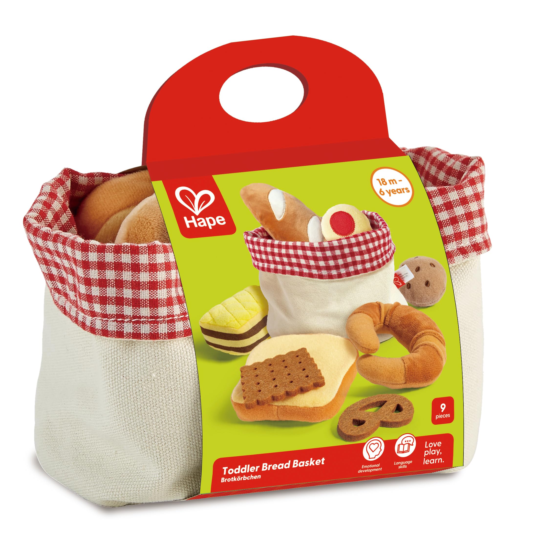 Hape Cucina e accessori E3168 cesto di pane gioco in feltro