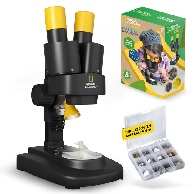 National Geographic Microscopi Microscopio Stereoscopico 20x microscopio binoculare minerali