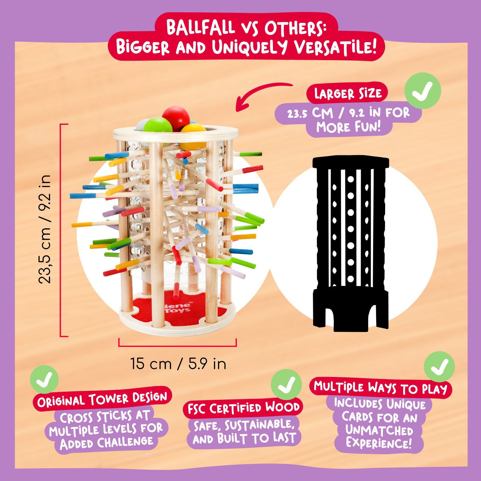 Nene Toys Family Games BALLFALL Mega gioco da tavolo