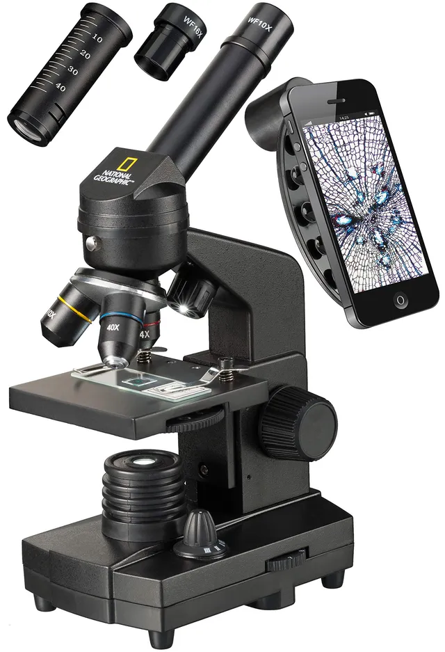 National Geographic Microscopi 9039001 Microscopio 40X-1280X con smartphone