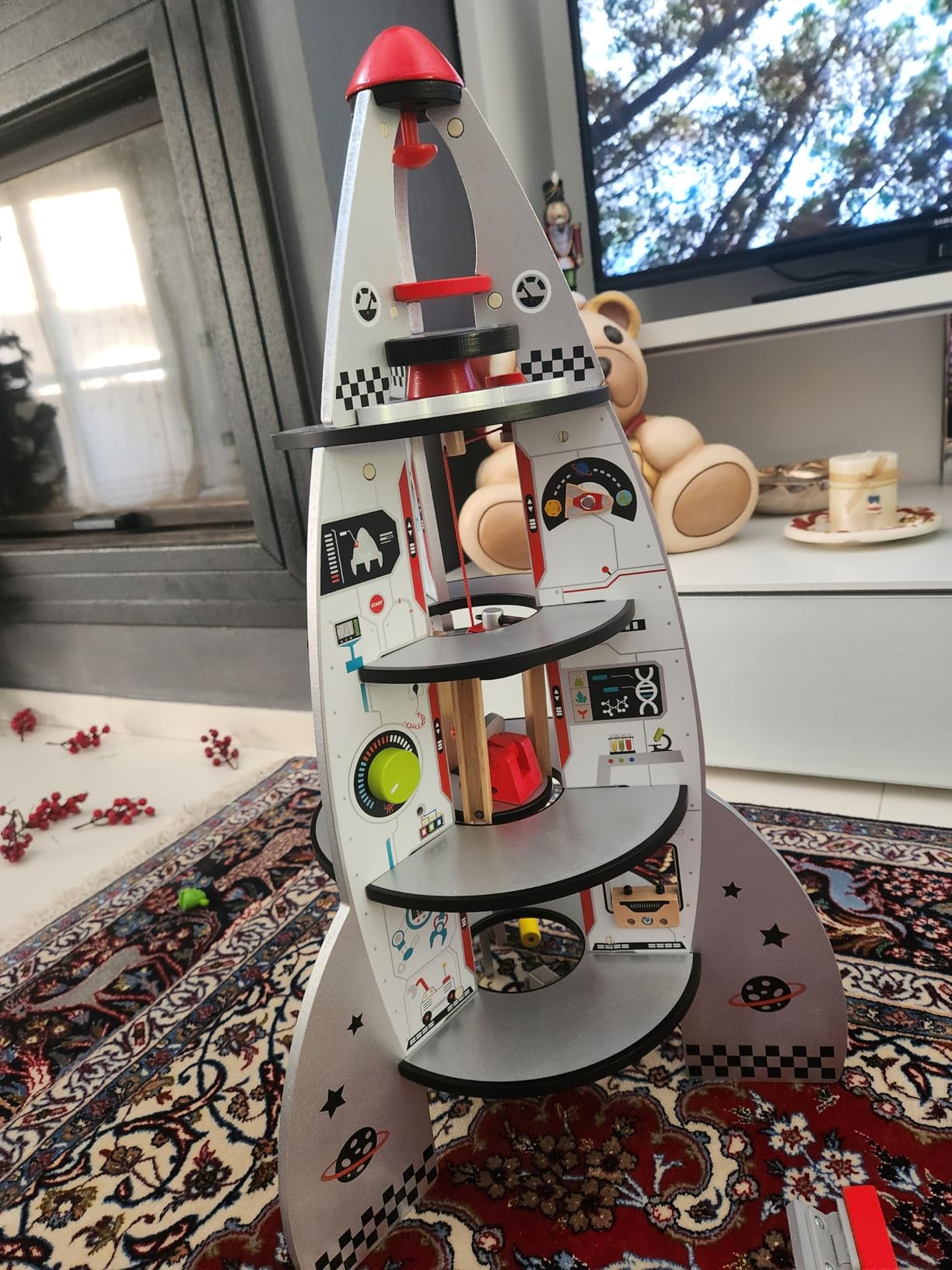 Hape Montare e costruire Razzo spaziale gioco di ruolo in legno 20 pezzi