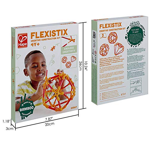 Hape Montare e costruire E5567 kit di costruzioni Flexistix in bambù