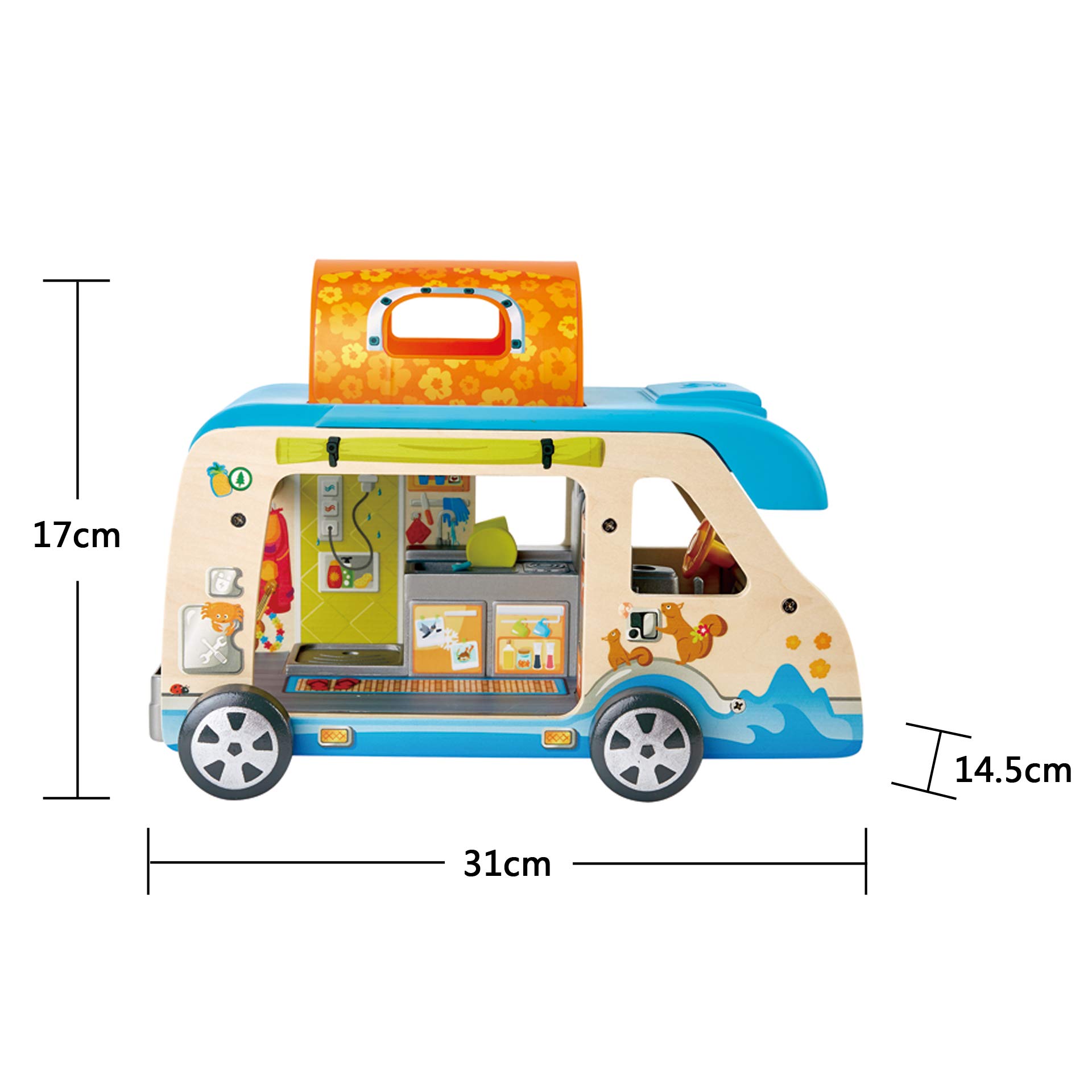 Hape Case delle bambole e accessori Camper Avventura trasformabile