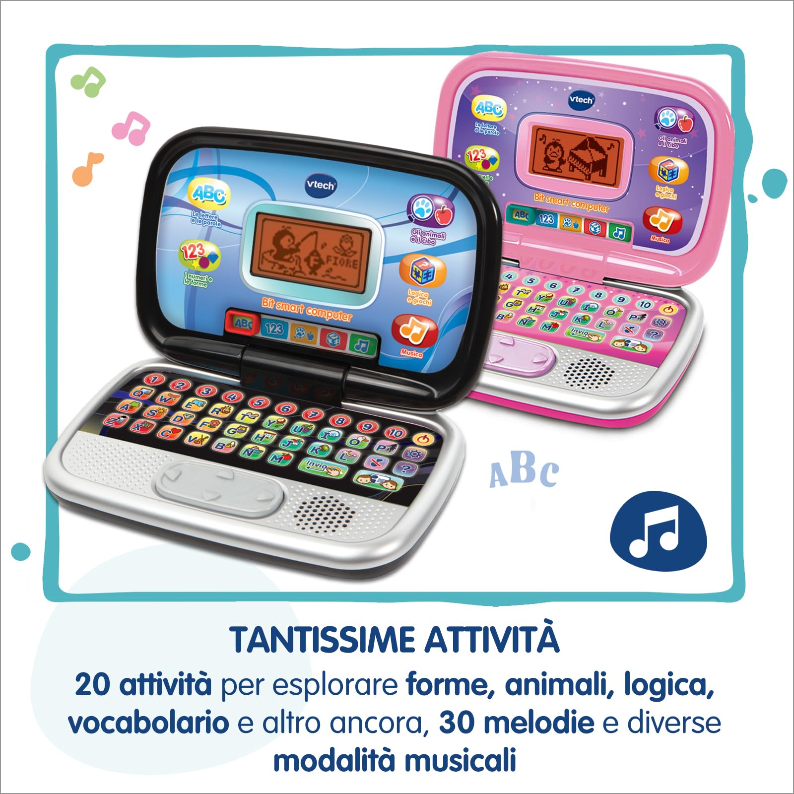 V-Tech Giocattoli 3-6 anni Bit Smart computer interattivo rosa