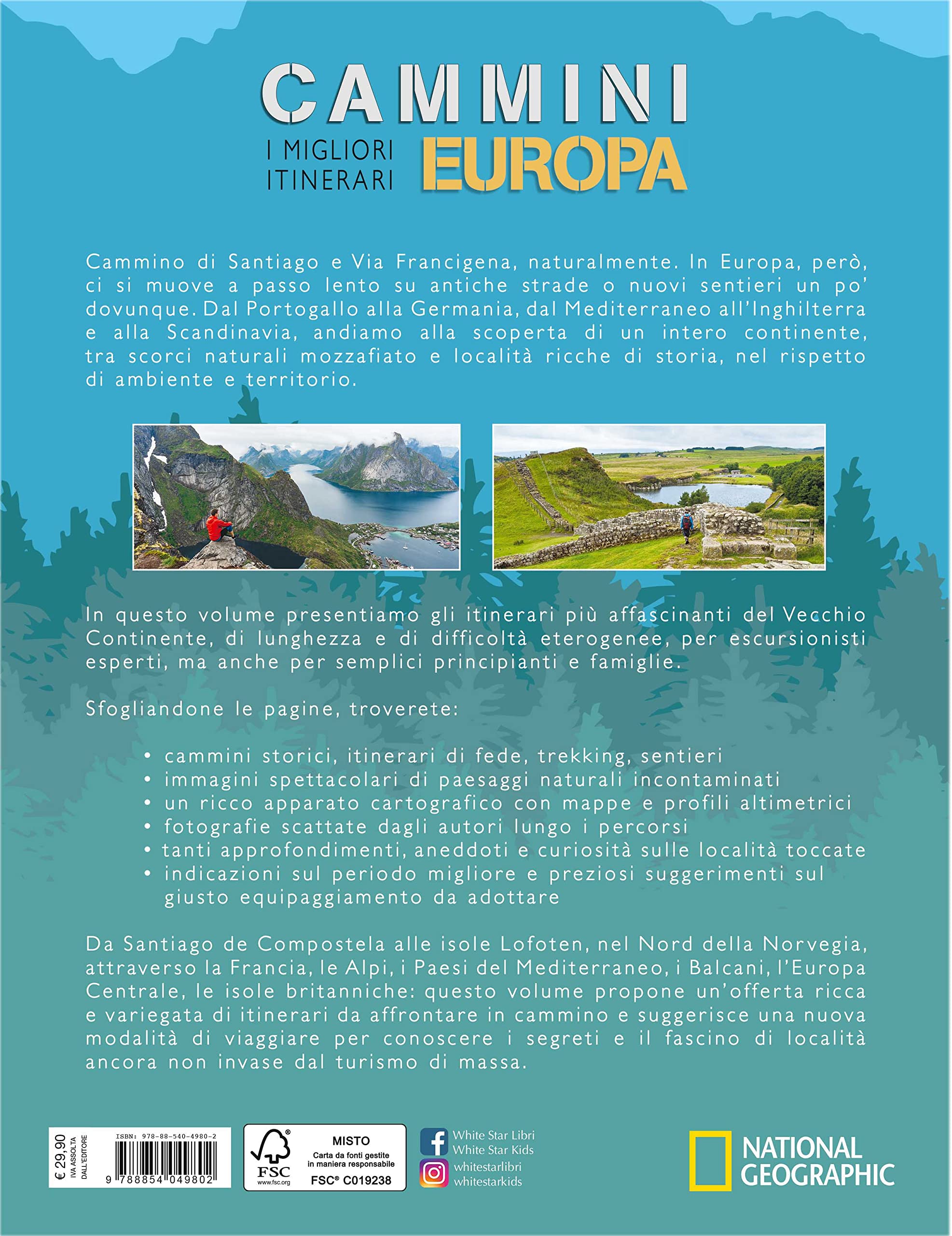 National Geographic – Libri Cammini Europa guida escursionistica