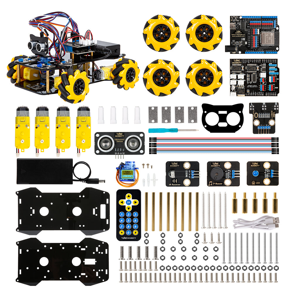 ACEBOTT Explorer Series QD001 kit auto robot 4WD ESP32 Starter