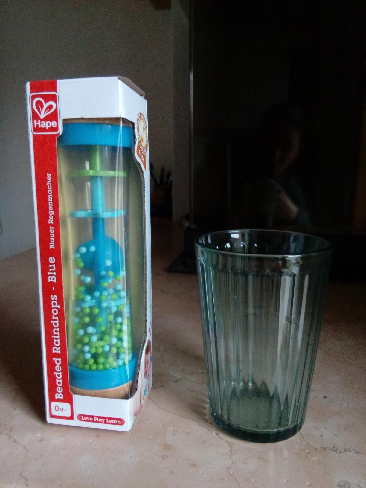 Hape Giochi musicali Cascata di Perline sonaglio bastone della pioggia blu