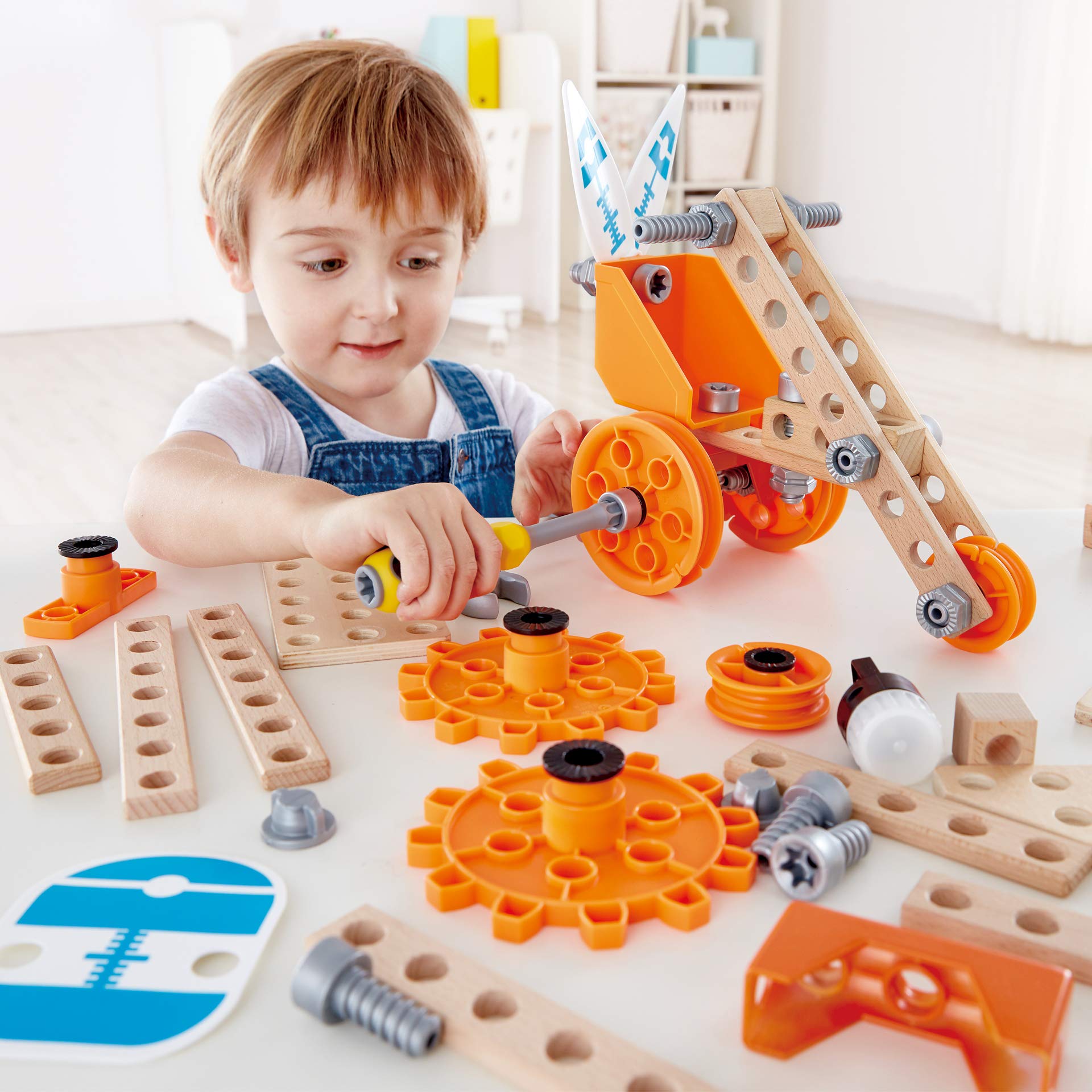 Hape Junior Inventor Kit Deluxe 57 pezzi kit esperimenti STEM