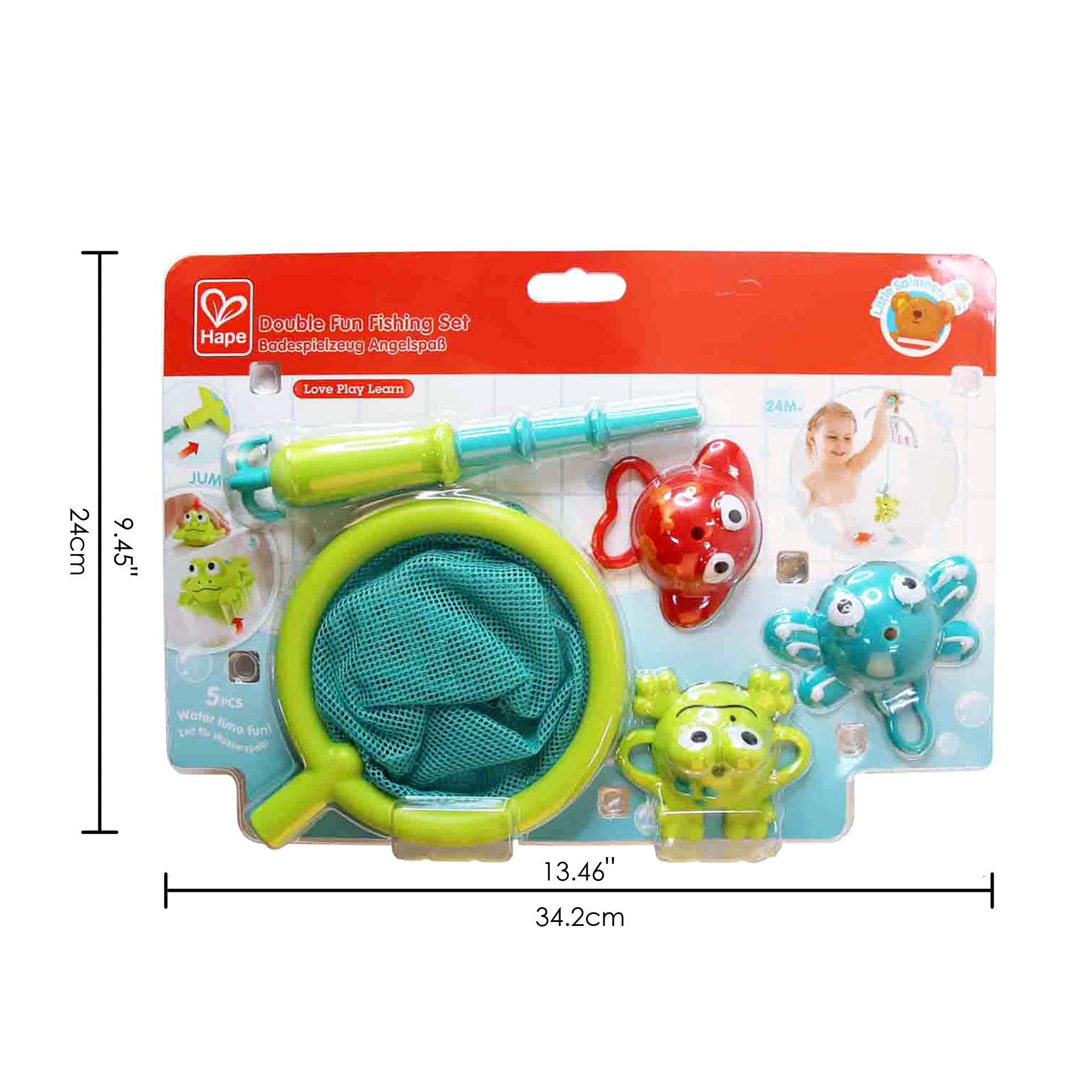 Hape Giochi da bagno Set da Pesca con animaletti saltellanti