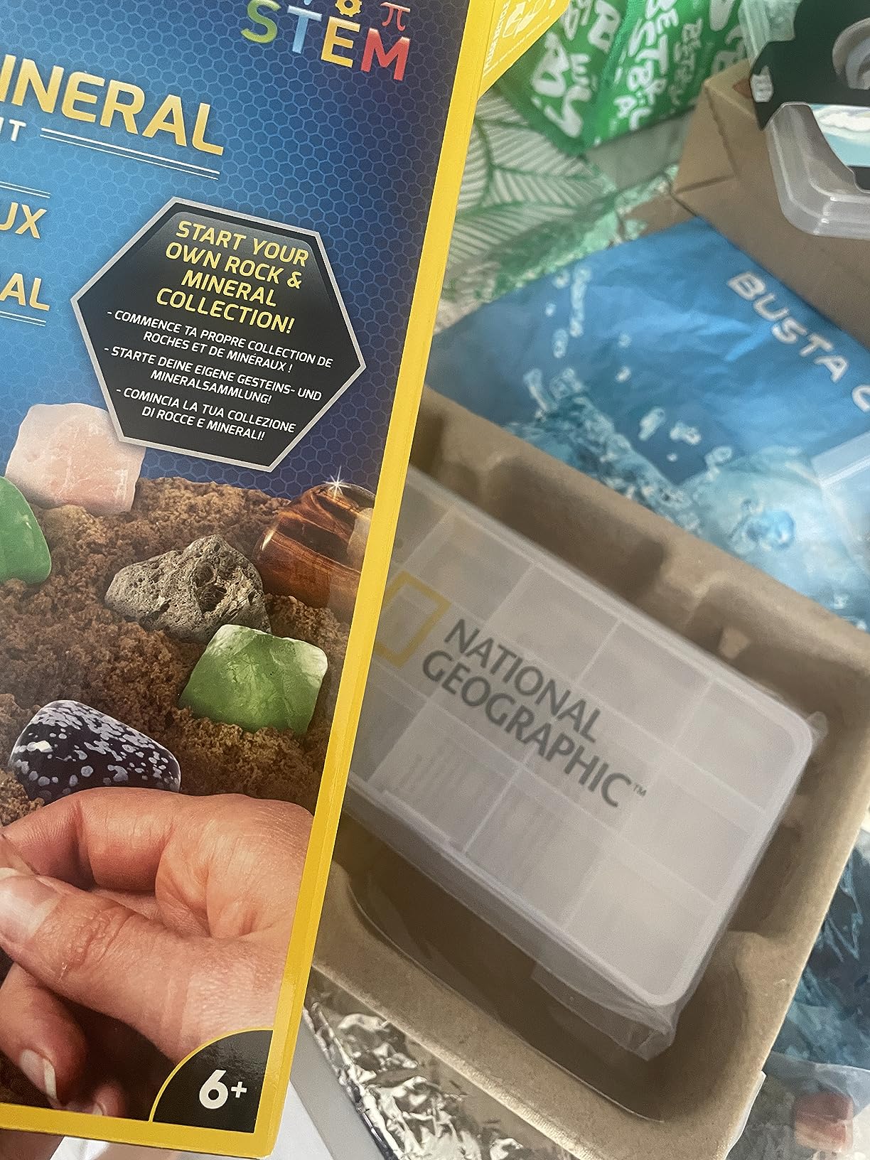 National Geographic Kit scientifici e di scoperta JM80571M rocce e minerali 15 pezzi