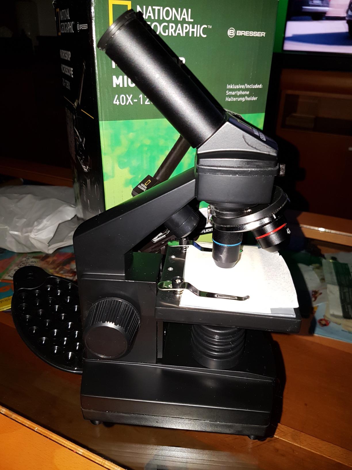 National Geographic Microscopi 9039001 Microscopio 40X-1280X con smartphone