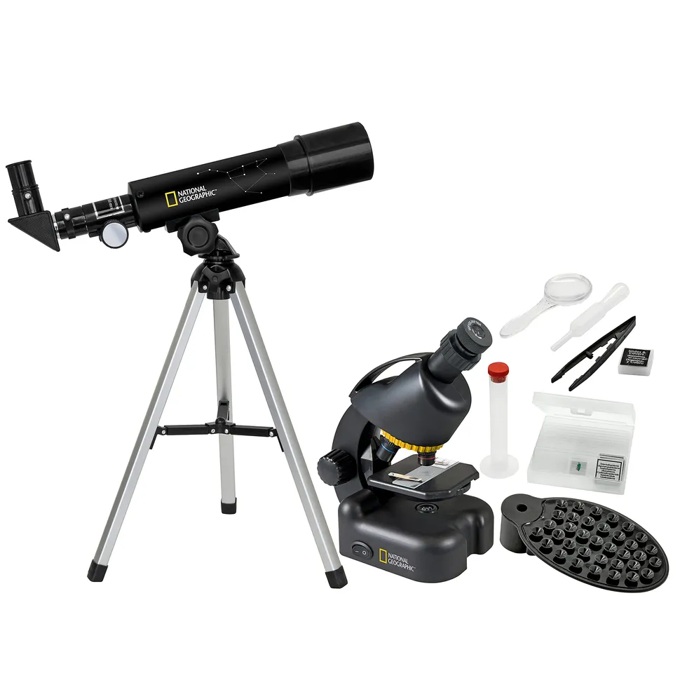 National Geographic Telescopi Telescopio + microscopio compatto con supporto smartphone