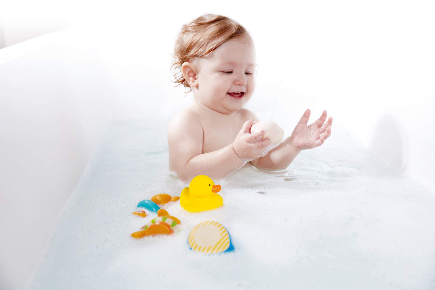 Hape Giochi da bagno Teddy e i suoi amici 5 pezzi senza BPA