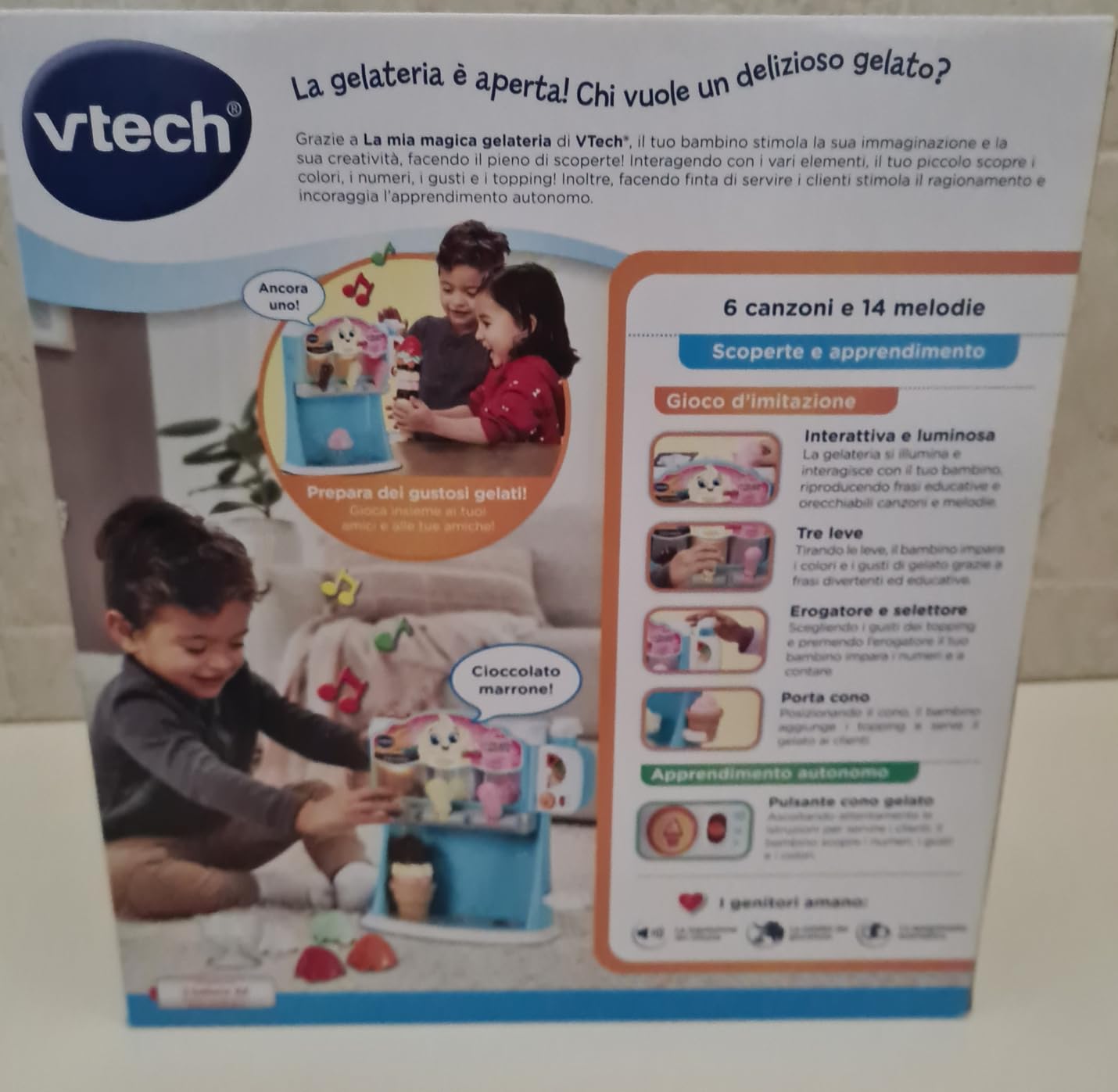 VTech La Mia Magica Gelateria, gelatiera giocattolo con 12 accessori