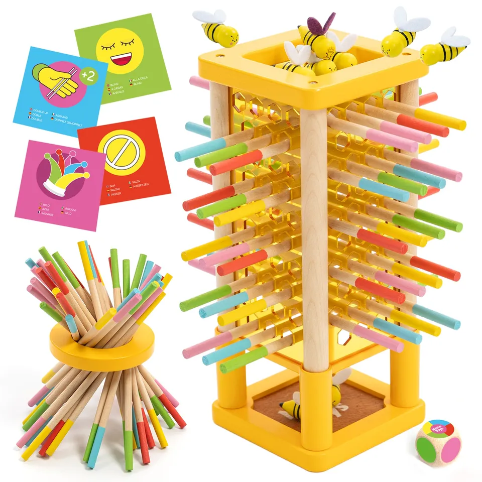 Nene Toys Family Games BeeFall, gioco da tavolo, torre con api