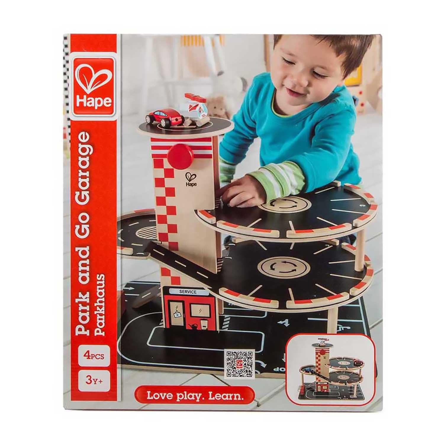 Hape Giochi di ruolo Garage in Legno garage giocattolo a 4 piani
