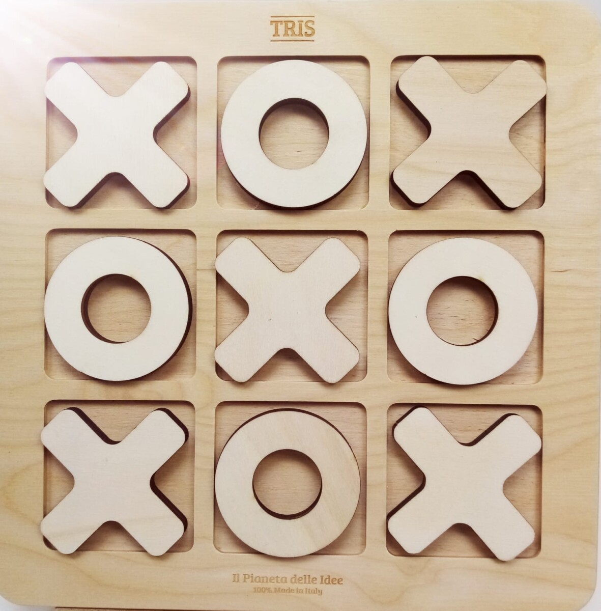 Il Pianeta delle idee Giocare Tris grande in legno gioco tris grande