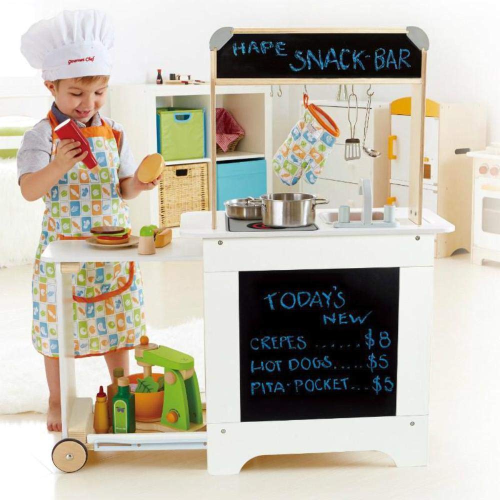 Hape Cucina e accessori Big Rosso, Trasparente cucina giocattolo in legno rossa