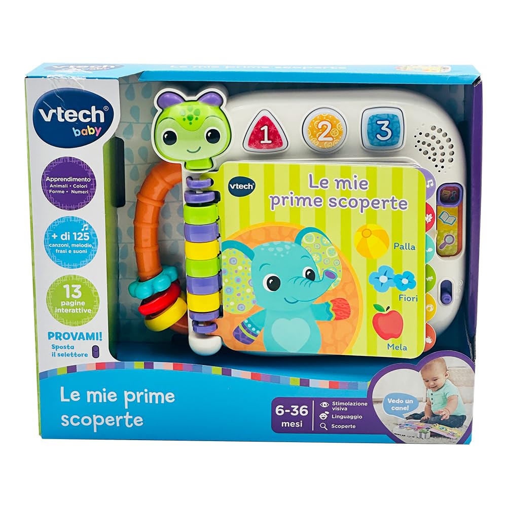 VTech Giocattoli 0-12 mesi Le Mie Prime Scoperte libro interattivo