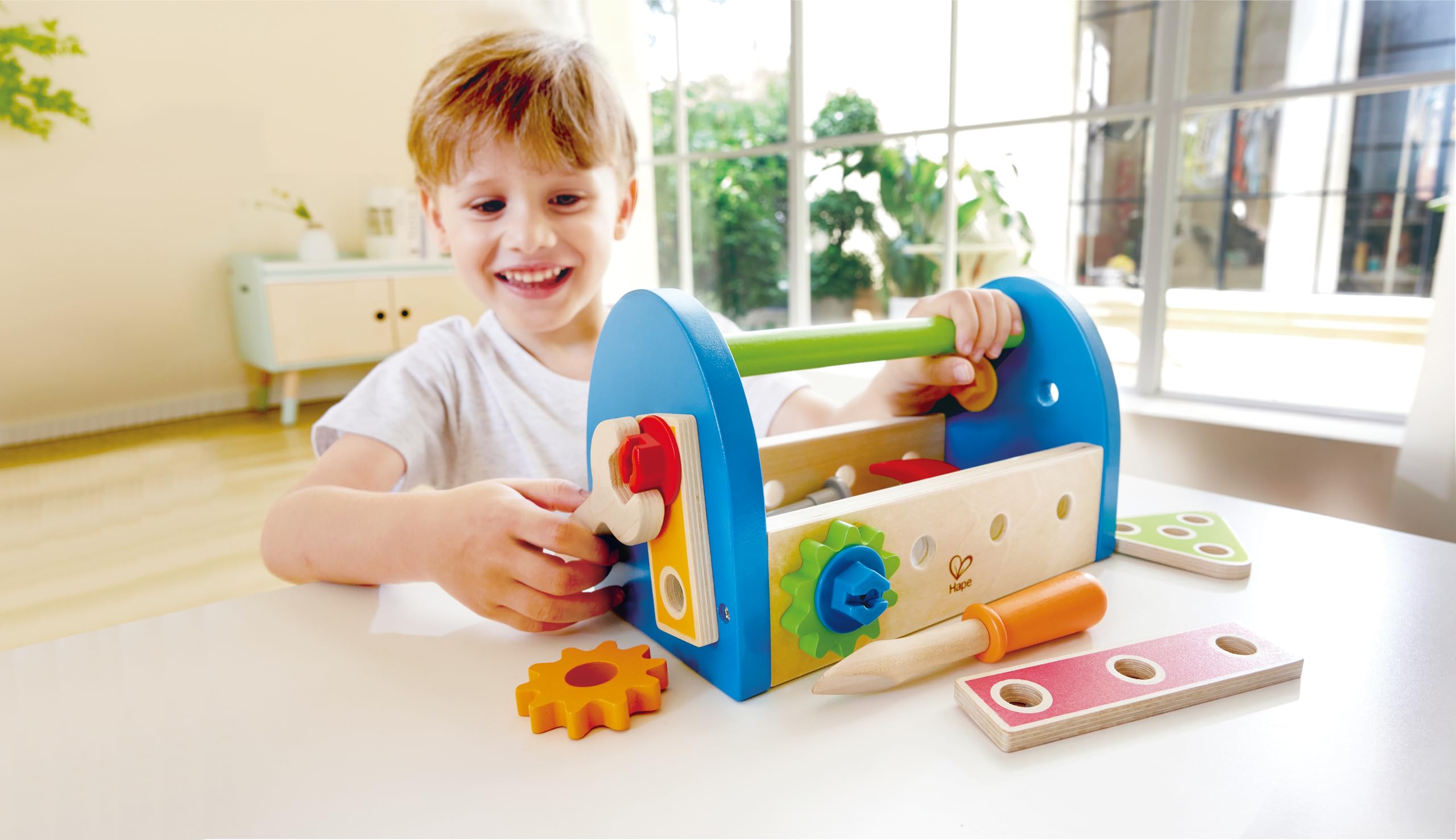 Hape Giochi di ruolo Cassetta degli Attrezzi cassetta attrezzi in legno dai 3 anni