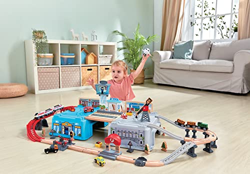 Hape Treno Set Mega Metropoli ferrovia 80 pezzi gioco di ruolo