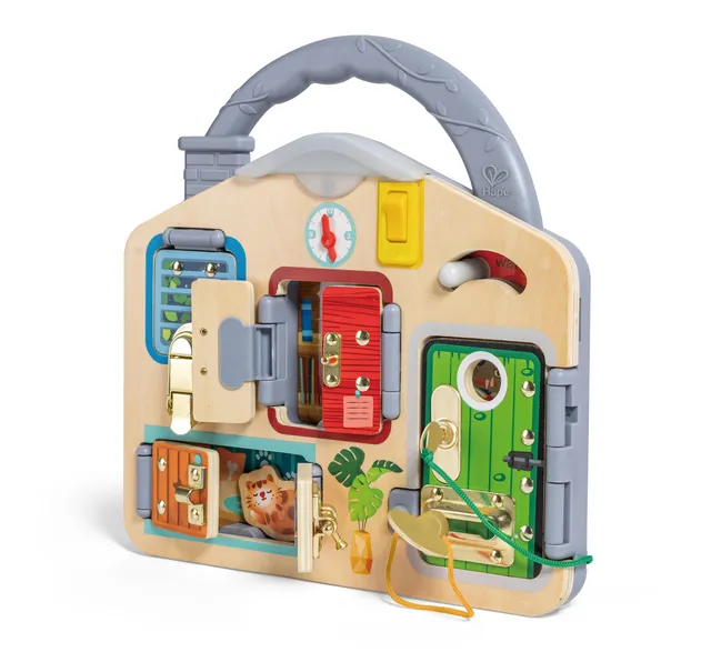 Hape Giocattoli educativi Activity Board multicolore con serrature