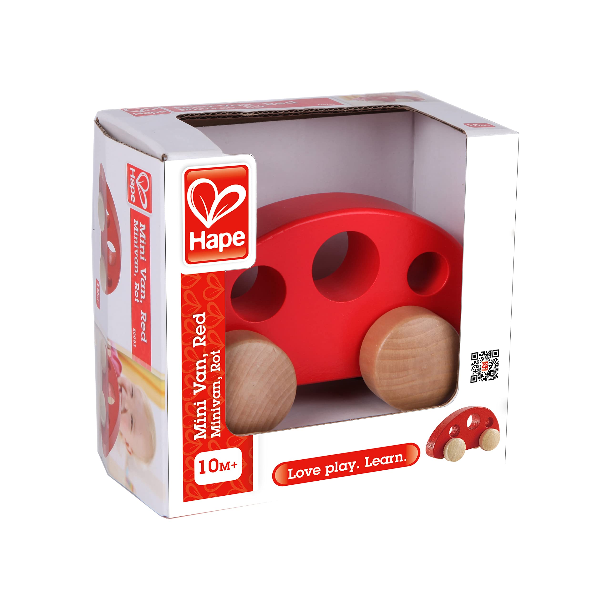 Hape Giochi E0052 minivan giocattolo rosso