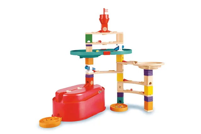 Hape Quadrilla Set Contenitori Componibili pista per biglie in legno
