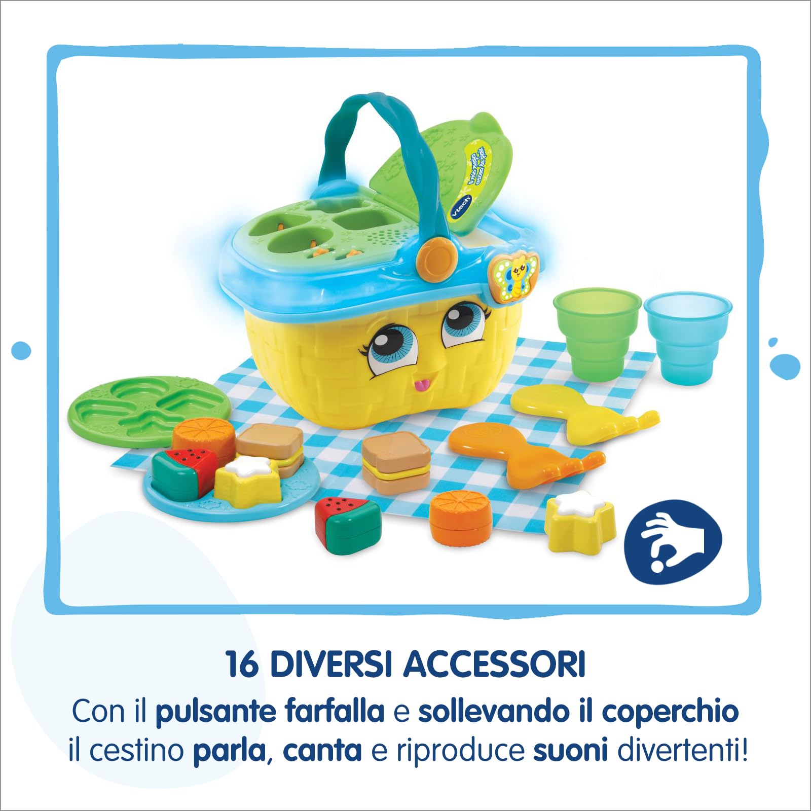 V-Tech Giocattoli 1-3 anni Il Mio Magico Cestino da Picnic gioco interattivo