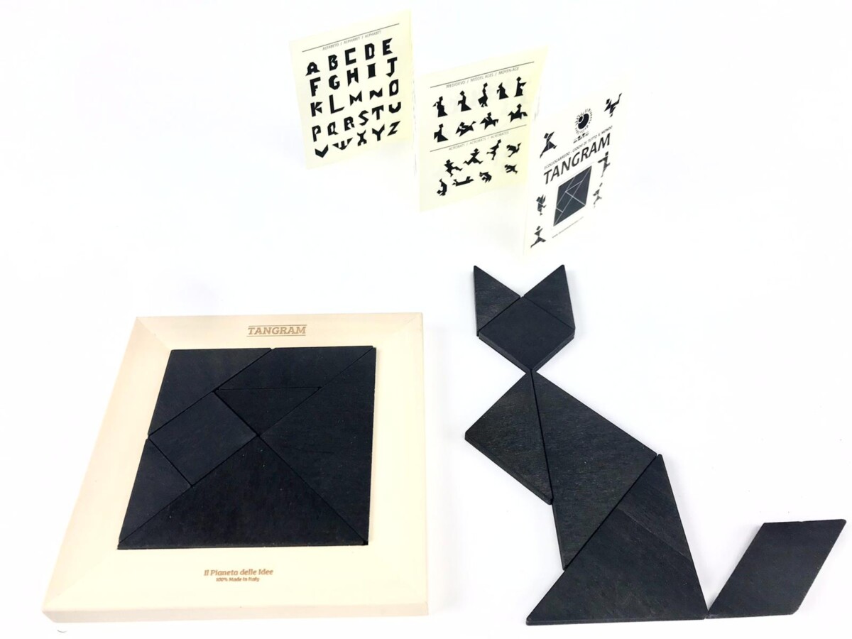 Il Pianeta delle idee Giocare Tangram classico gioco in legno 15x15 cm